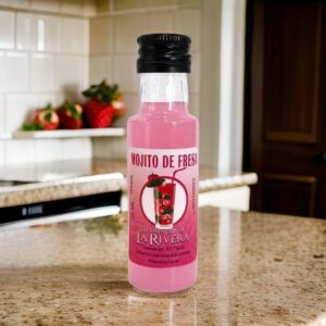♥ Botella Licor Mojito de Fresa 25ML Boda ♥ Botella Licor Mojito de Fresa 25ML Boda