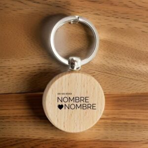 ♥ Llavero Madera Yuki Boda Personalizado ♥ Llavero Madera Yuki Boda Personalizado