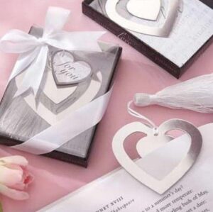 ♥ Punto de Libro Corazón Elegante Boda ♥ Punto de Libro Corazón Elegante Boda