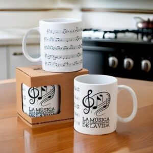 ♥ Taza con Partitura Musical Boda ♥ Taza con Partitura Musical Boda