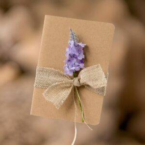♥ Libreta Flor lavanda Boda ♥ Libreta Flor lavanda Boda
