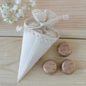 ♥ Cono Bolsa 3 Bombones Boda ♥ Cono Bolsa 3 Bombones Boda