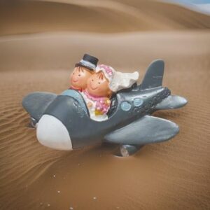♥ Imán Novios Avión Boda ♥ Imán Novios Avión Boda