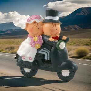 ♥ Imán Novios Moto Boda ♥ Imán Novios Moto Boda