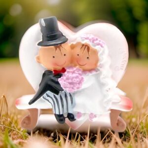 ♥ Imán Novios en Banco Boda ♥ Imán Novios en Banco Boda